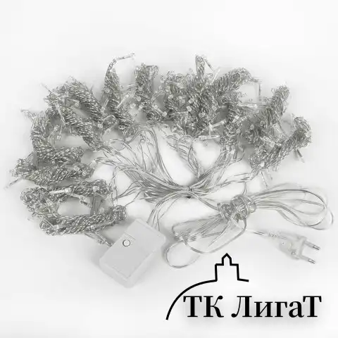 Электрогирлянда-занавес комнатная "Штора" 3х3 м, 196 LED, теплый белый свет, 220 V, ЗОЛОТАЯ СКАЗКА, 591352