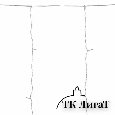 Электрогирлянда-занавес комнатная "Штора" 3х3 м, 196 LED, теплый белый свет, 220 V, ЗОЛОТАЯ СКАЗКА, 591352