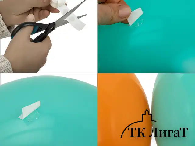 Клеевые точки ДВУСТОРОННИЕ для крепления воздушных шаров, КОМПЛЕКТ 100 штук, BRAUBERG KIDS, 591904