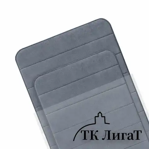 Комплект ковриков MEMORY EFFECT для ванной 50х80 см и туалета 40х60 см темно-серый LAIMA HOME, 608448