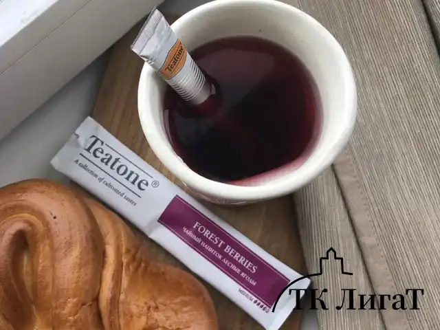 Чай TEATONE, со вкусом лесных ягод, 100 стиков по 2 г, картонная коробка, 1257