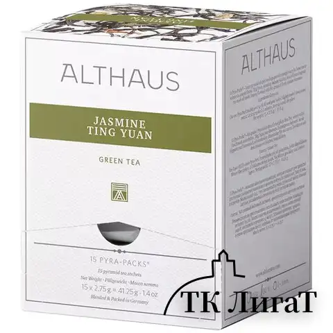 Чай ALTHAUS "Jasmine Ting Yuan", ГЕРМАНИЯ, зеленый, 15 пирамидок по 2,75 г, TALTHL-P00007