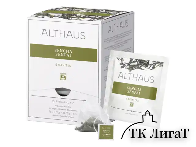 Чай ALTHAUS "Sencha Senpai", ГЕРМАНИЯ, зеленый, 15 пирамидок по 2,75 г, TALTHL-P00005
