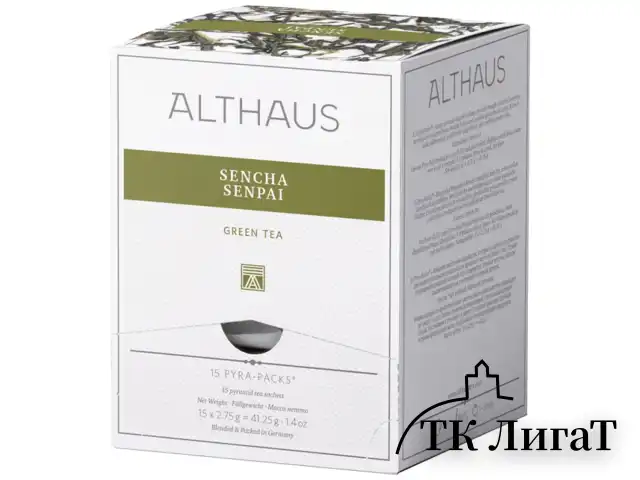 Чай ALTHAUS "Sencha Senpai", ГЕРМАНИЯ, зеленый, 15 пирамидок по 2,75 г, TALTHL-P00005