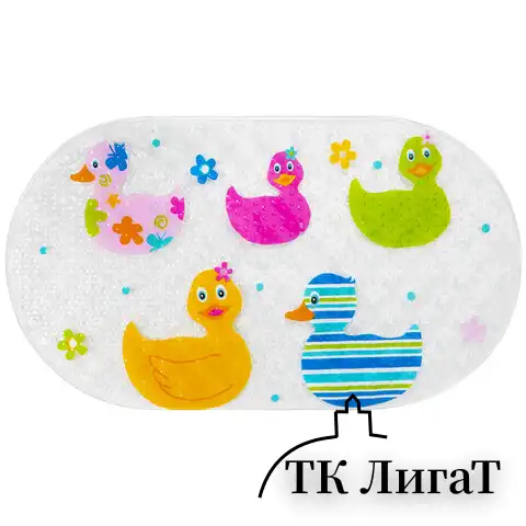 Коврик противоскользящий для ванной детский, УТЯТА, 69х39 см, 1 шт., BRAUBERG KIDS, 665184