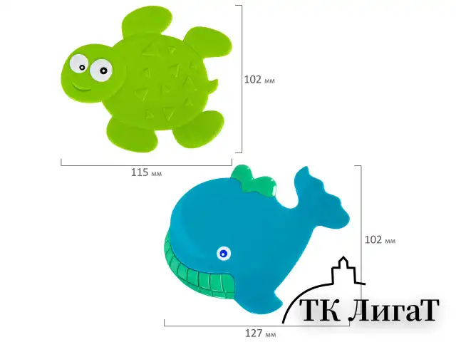Мини-коврик для ванной набор 4 штуки, АССОРТИ, BRAUBERG KIDS, блистер, 665185