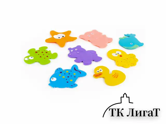 Мини-коврик для ванной набор 8 штук, АССОРТИ, BRAUBERG KIDS, картонная коробка, 665186