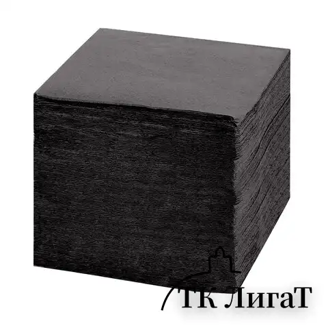 Салфетки бумажные 400 шт., 24х24 см, "Big Pack", черные, 100% целлюлоза, LAIMA, 115401