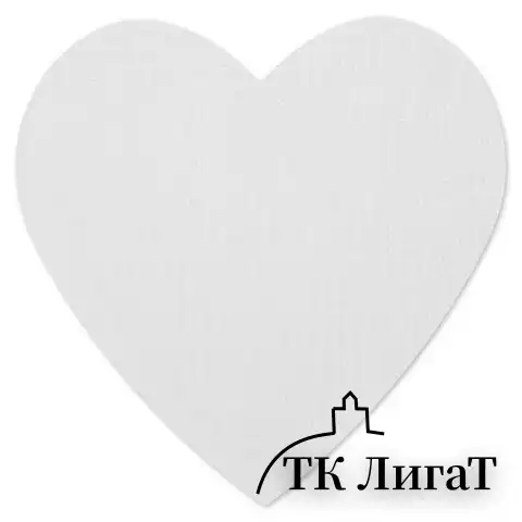 Холсты на магните в форме сердца НАБОР 4 шт., 7.5 см, 280 г/м2, 100% хлопок, BRAUBERG ART CLASSIC, 192334