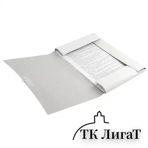 Папка для бумаг с завязками картонная мелованная ОФИСМАГ, гарантированная плотность 320 г/м2, до 200 листов, 124568