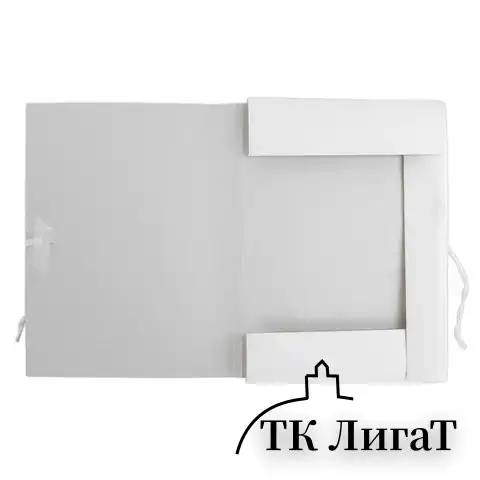 Папка для бумаг с завязками картонная мелованная ОФИСМАГ, гарантированная плотность 320 г/м2, до 200 листов, 124568