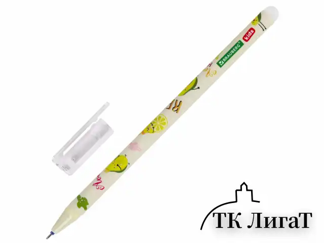 Ручка стираемая гелевая BRAUBERG KIDS "MIX", СИНЯЯ, корпус ассорти, игольчатый наконечник 0,5 мм, линия 0,35 мм, 144101