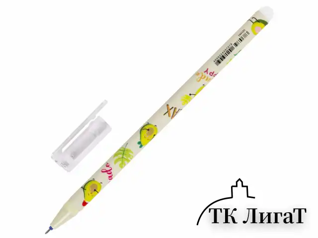 Ручка стираемая гелевая BRAUBERG KIDS "MIX", СИНЯЯ, корпус ассорти, игольчатый наконечник 0,5 мм, линия 0,35 мм, 144101
