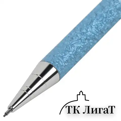 Карандаш механический 0,5 мм + грифели HB 12 штук на блистере, BAUBERG "OCEAN BLUE", 181970