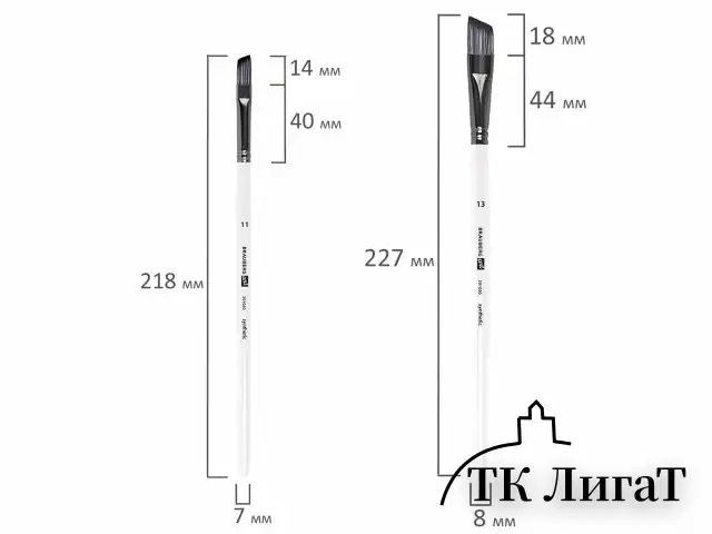 Кисти художественные набор 10 шт., синтетика, в ПВХ-пенале, № 1-10, BRAUBERG ART DEBUT, 201050