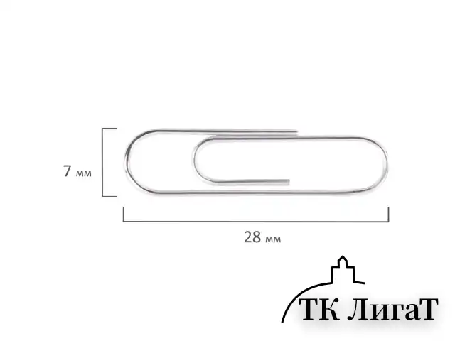 Скрепки ОФИСМАГ, 28 мм, оцинкованные, 100 шт., в картонной коробке, 227582