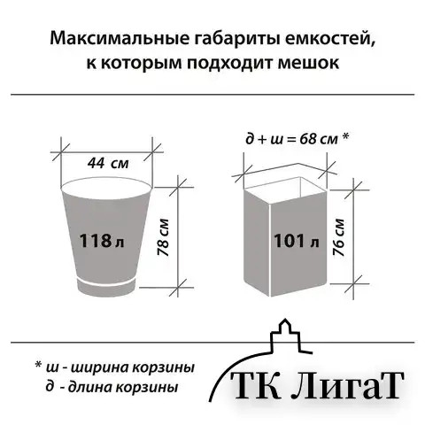 Мешки для мусора 120 л, черные, в рулоне 10 шт., ПНД 17 мкм, 70х110 см, ОФИСМАГ стандарт, 601388