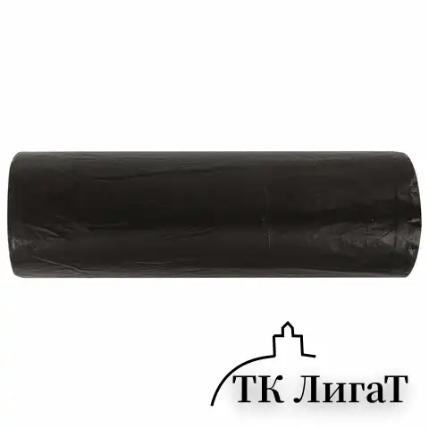 Мешки для мусора 120 л, черные, в рулоне 10 шт., ПНД 17 мкм, 70х110 см, ОФИСМАГ стандарт, 601388