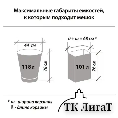 Мешки для мусора 120 л черные в рулоне 10 шт. прочные, ПНД 25 мкм, 70х110 см, ОФИСМАГ, 601389