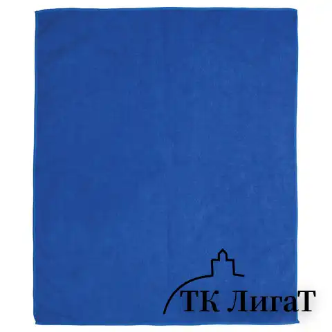 Тряпки для мытья пола, КОМПЛЕКТ 3 шт., микрофибра, 50х60 см, синие, 260 г/м2, ОФИСМАГ, 603945