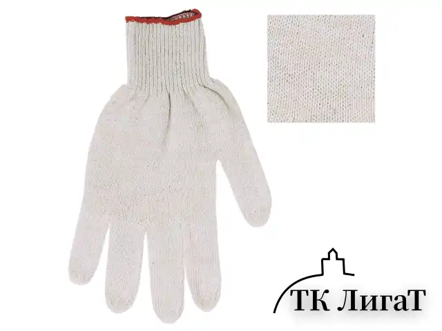 Перчатки хлопчатобумажные, КОМПЛЕКТ 5 ПАР, 10 класс, 40-42 г, 116 текс, ПВХ точка, ОФИСМАГ ЛЮКС, БЕЛЫЕ, 605504