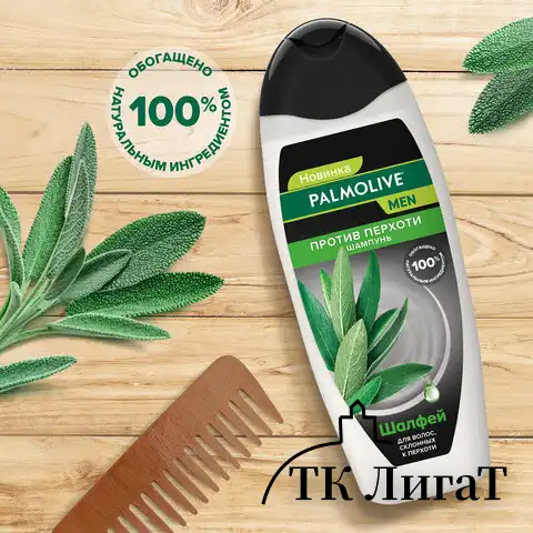 Шампунь мужской 450мл PALMOLIVE MEN "Экстракт шалфея", против перхоти, ш/к 56577, 8718951556577