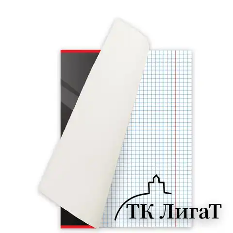 Тетрадь А5, 48 л., ОФИСМАГ, скоба, клетка, обложка картон, ДЕЛОВАЯ, 402789