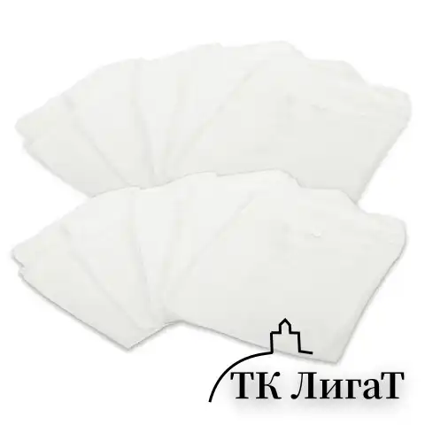 Халат одноразовый белый на липучке КОМПЛЕКТ 10 шт., XL 110 см, резинка, 25 г/м2, KLEVER