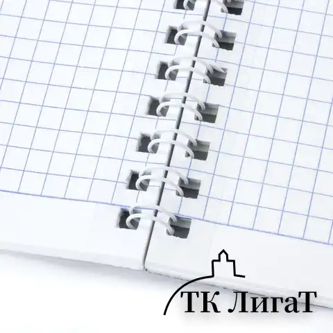 Тетрадь А5, 96 л., ОФИСМАГ, гребень, клетка, обложка картон, МОНОХРОМ, 402797