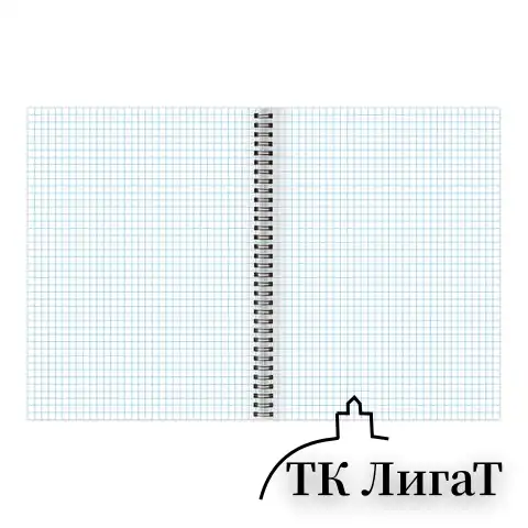 Тетрадь А5, 96 л., ОФИСМАГ, гребень, клетка, обложка картон, МОНОХРОМ, 402797