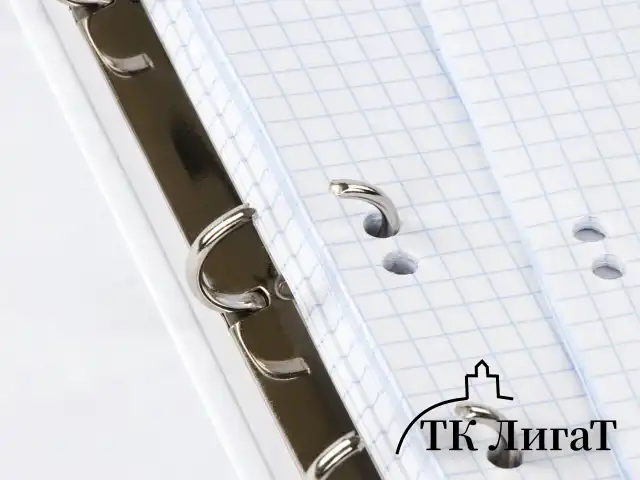 Тетрадь на кольцах А5 (165х215 мм), 120 листов, твердый картон, клетка, ОФИСМАГ, Офисный стиль, 403280