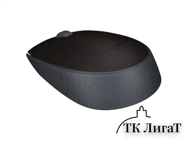 Мышь беспроводная LOGITECH M171, 2 кнопки + 1 колесо-кнопка, оптическая, черная, 910-004424