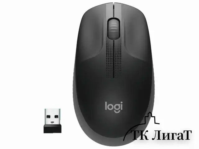 Мышь беспроводная LOGITECH M190, 2 кнопки+1 колесо-кнопка, оптическая, чёрно-серый 910-005905