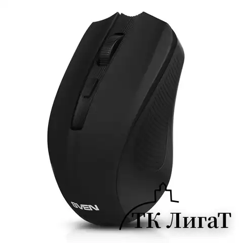 Мышь беспроводная SVEN RX-350W, 5 кнопок + 1 колесо-кнопка, оптическая, черная, SV-0195, SV-019570