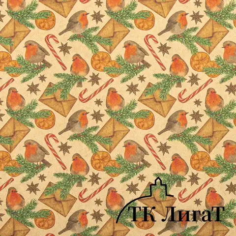 Бумага упаковочная новогодняя "Christmas Kraft", 70х100 см, 10 дизайнов ассорти, ЗОЛОТАЯ СКАЗКА, 592053