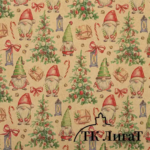 Бумага упаковочная новогодняя "Christmas Kraft", 70х100 см, 10 дизайнов ассорти, ЗОЛОТАЯ СКАЗКА, 592053