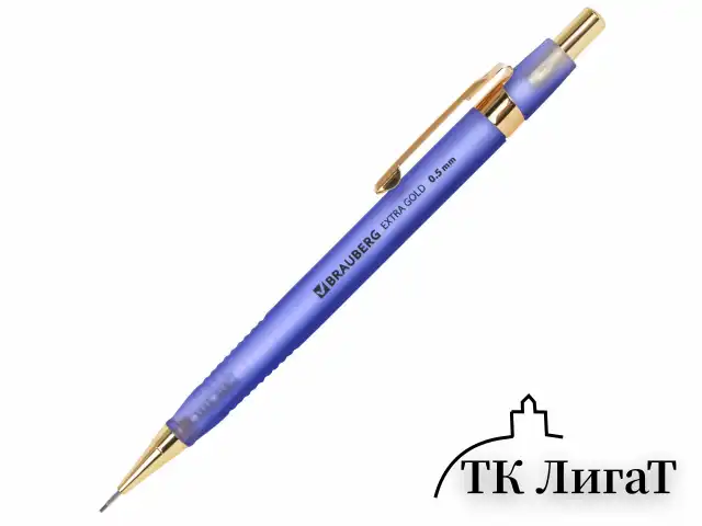 Карандаш механический 0,5 мм, HB, BRAUBERG EXTRA GOLD, ластик, корпус SOFT TOUCH, ассорти, 181963