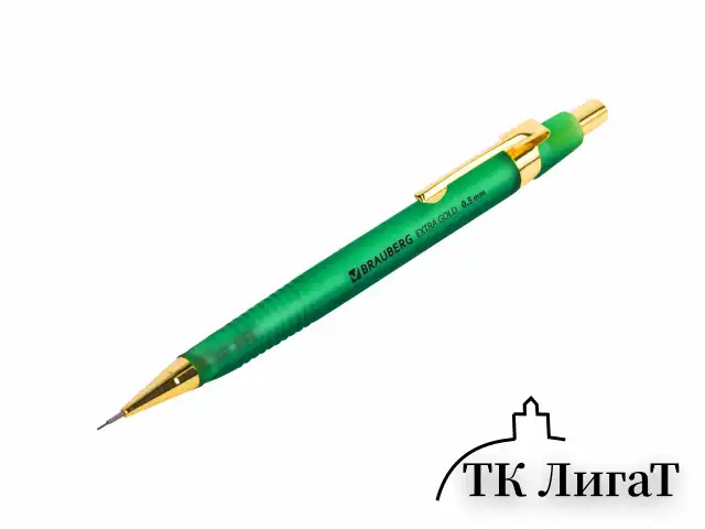 Карандаш механический 0,5 мм, HB, BRAUBERG EXTRA GOLD, ластик, корпус SOFT TOUCH, ассорти, 181963