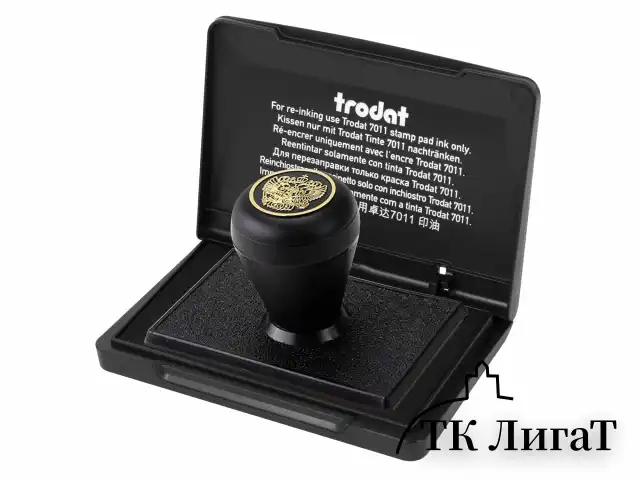Штемпельная подушка TRODAT 9051 90х50 мм, ЧЕРНАЯ, 191020
