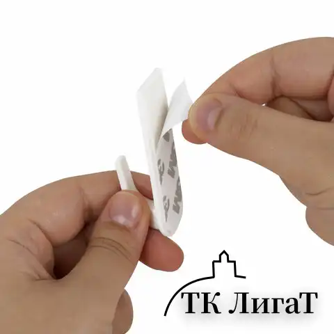Крючки самоклеящиеся универсальные 6,6х2,1 см, КОМПЛЕКТ 6 шт., белые, LAIMA Home, 608793