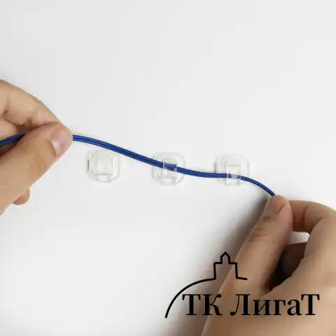 Крючки самоклеящиеся для гирлянд и проводов 1,5х1,5 см, КОМПЛЕКТ 90 шт., LAIMA Home, 608797