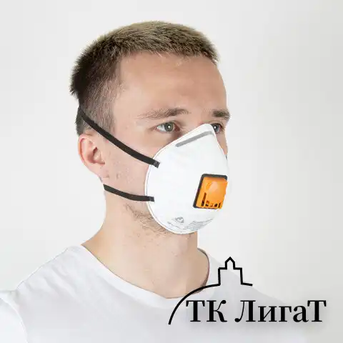 Респиратор с клапаном КОМПЛЕКТ 10 шт., полумаска фильтрующая, формованный, FFP2, JM-8622
