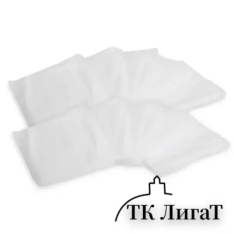 Халат одноразовый белый на липучке КОМПЛЕКТ 10 шт., XL, 110 см, резинка, 20 г/м2, СНАБЛАЙН