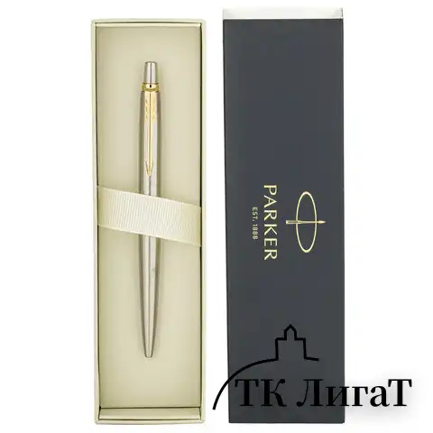 Ручка шариковая PARKER "Jotter Core Stainless Steel GT", пакет, 880887