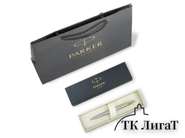 Ручка шариковая PARKER "Jotter Core Stainless Steel GT", пакет, 880887