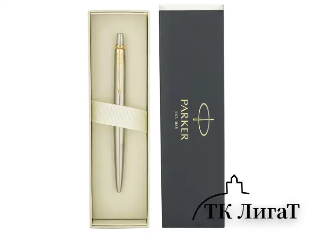 Ручка шариковая PARKER "Jotter Core Stainless Steel GT", ежедневник А5 красный, пакет, 880888