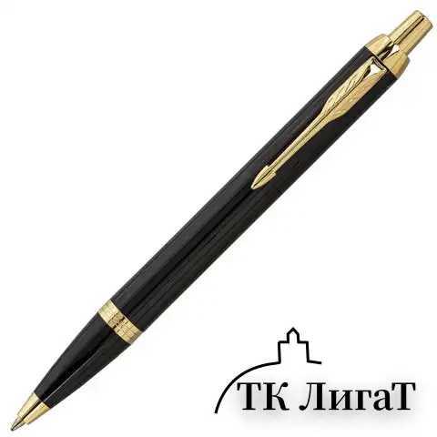 Ручка шариковая PARKER "IM Core Black Lacquer GT", ежедневник А5 черный, пакет, 880899