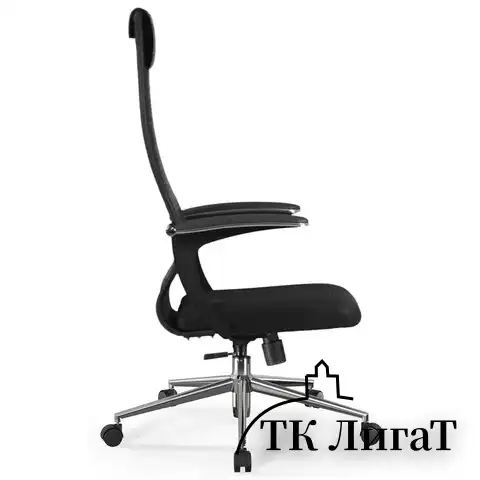 Кресло BRABIX PREMIUM "Ultimate EX-801" хром, плотная двойная сетка Х2, черное, 532917
