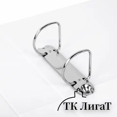 Папка ПАНОРАМА на 2 кольцах, ПРОЧНАЯ, картон/ПВХ, BRAUBERG "Office", БЕЛАЯ, 65 мм, до 400 листов, 271847