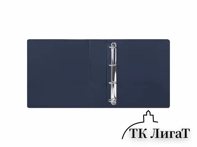 Папка ПАНОРАМА на 4 кольцах, ПРОЧНАЯ, картон/ПВХ, BRAUBERG "Office", СИНЯЯ, 65 мм, до 400 листов, 271851